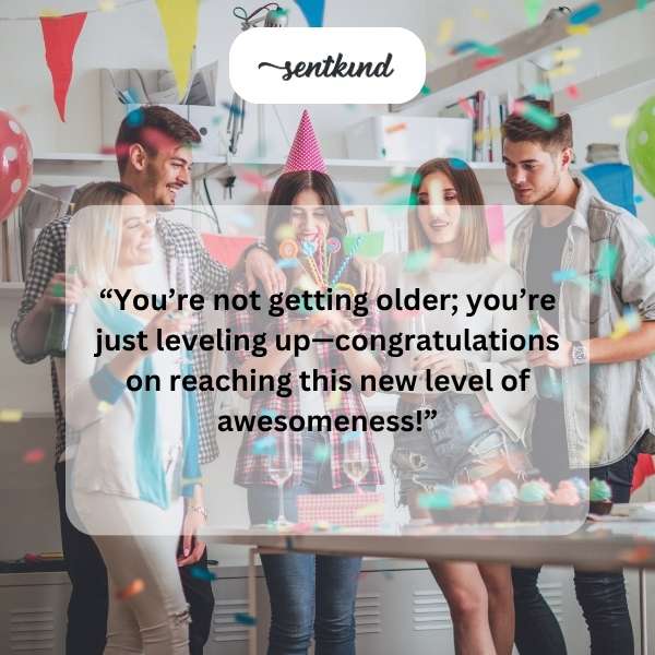 Collection of humorous birthday-themed images and jokes.