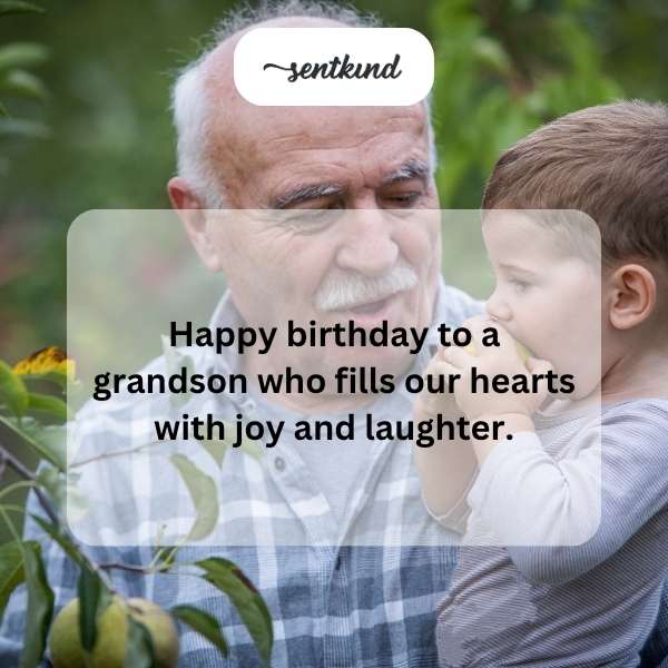 Celebrating the special day of a cherished grandson.