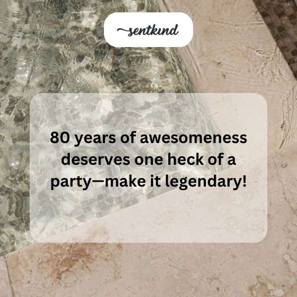 Celebrating an 80th birthday with a touch of elegance.