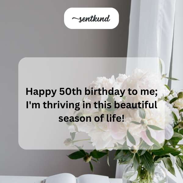 Celebrating my milestone 50th birthday and embracing each moment.