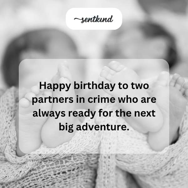 Celebrating the birthday of two adventurous twins.