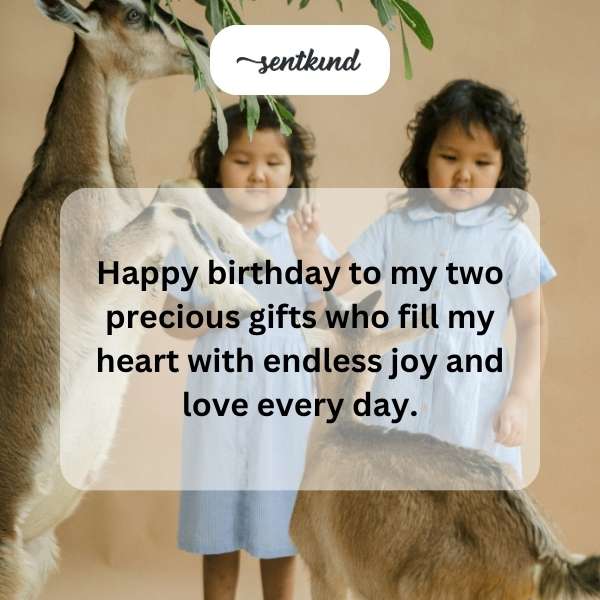 Wishing a joyful birthday to my beloved pair who bring so much happiness into my life.