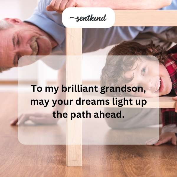Heartfelt greetings for a grandson on his special day.