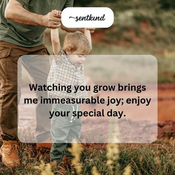 Heartfelt greetings for a grandson's special day.