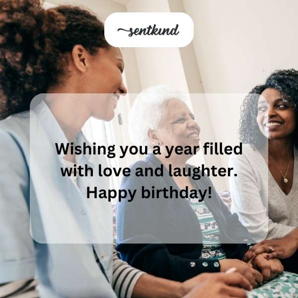 Celebrating a year of joy and happiness for grandma's birthday.
