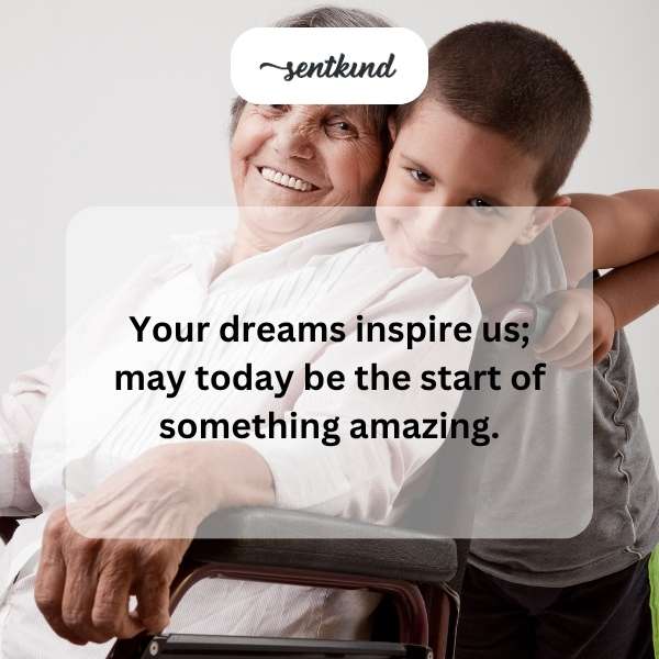 Celebratory message for a grandson's special day.