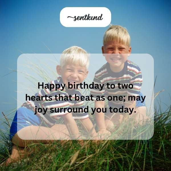 Celebrating the special bond and joy of twin siblings on their birthday.