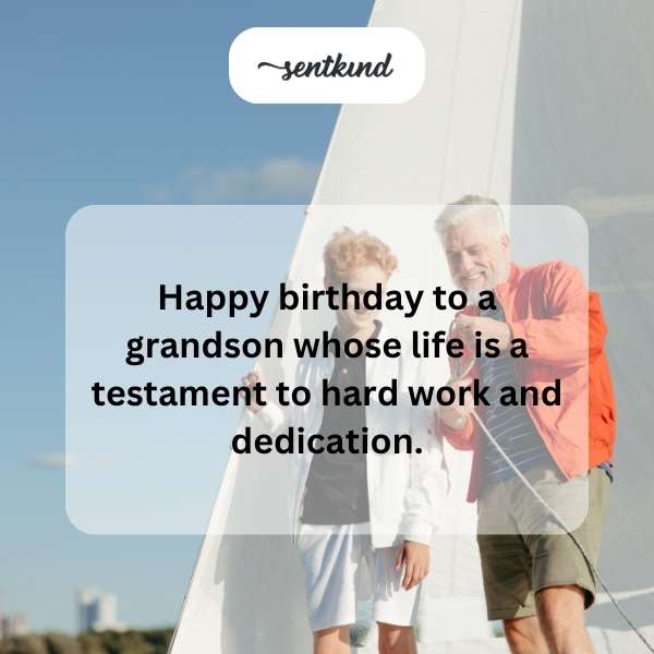 Sending heartfelt greetings to a grandson on his special day.