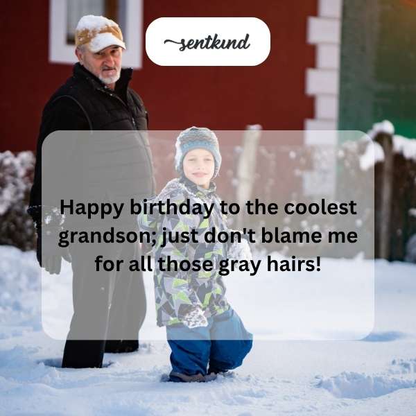 Celebratory greetings for a wonderful grandson on his special day.