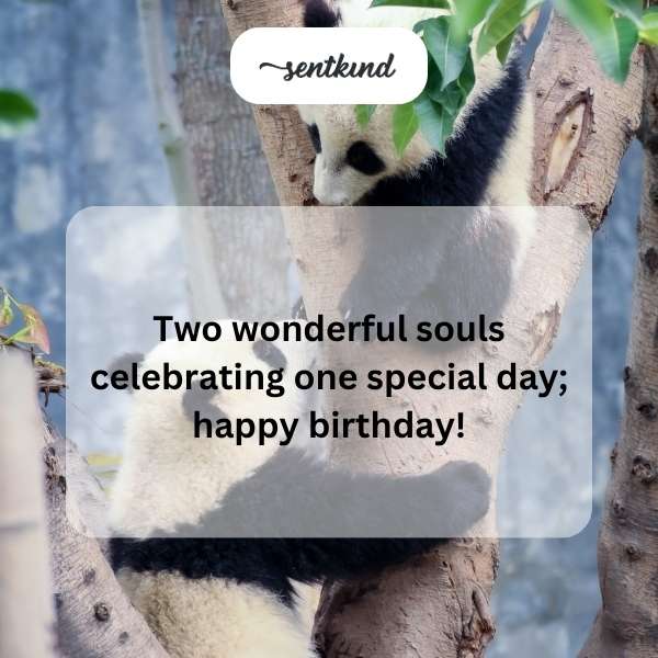 Joyful greetings for the birthday of two exceptional individuals.