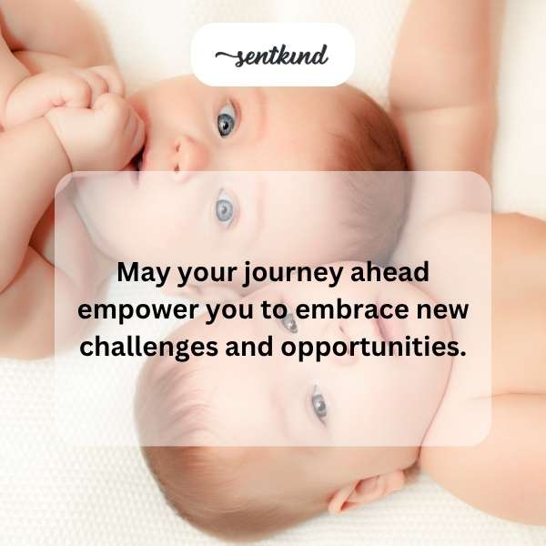 Birthday greetings for twins embarking on new adventures.