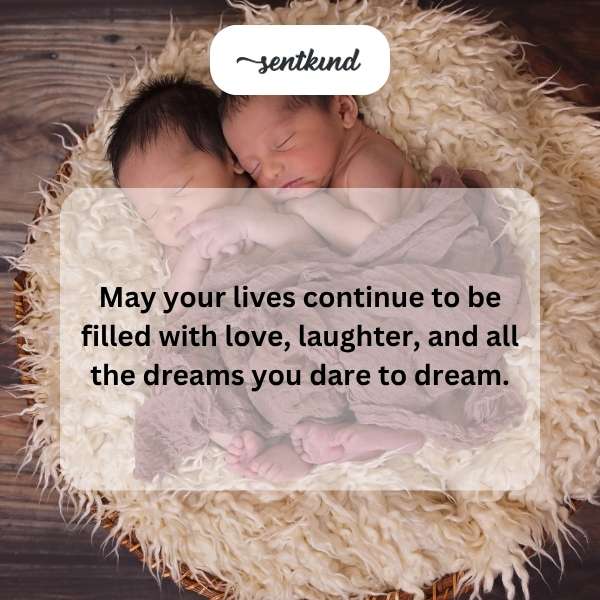Joyful birthday greetings for a pair of twins.