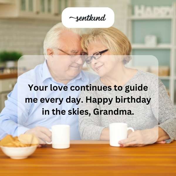 Sending heartfelt birthday wishes to my beloved grandmother above.