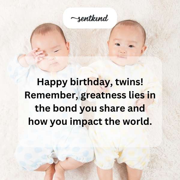 Celebrating the unique connection and shared journey of twins on their special day.