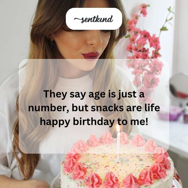 Celebrating my special day with self-love and snacks.