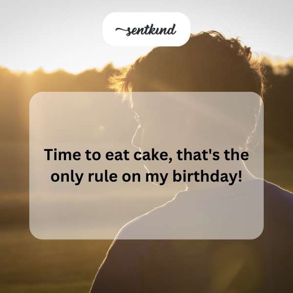 Celebrating my special day with joy and cake.