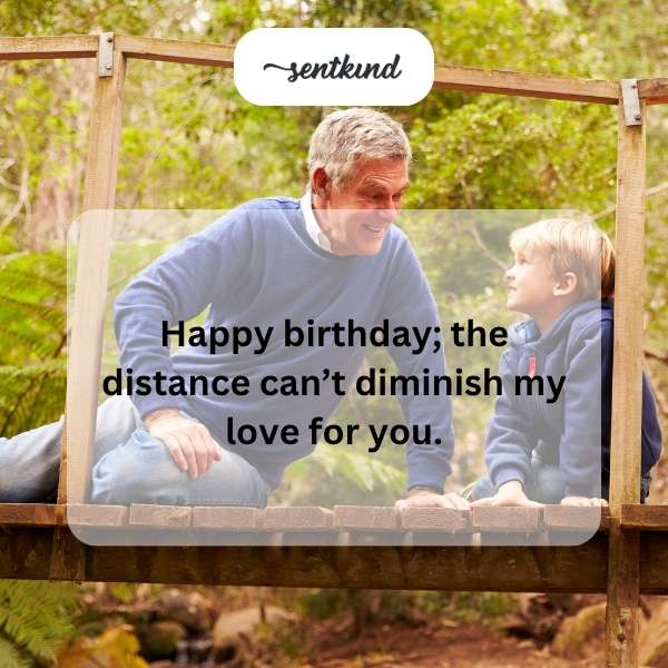 Wishing my grandson a joyful birthday despite the miles between us.