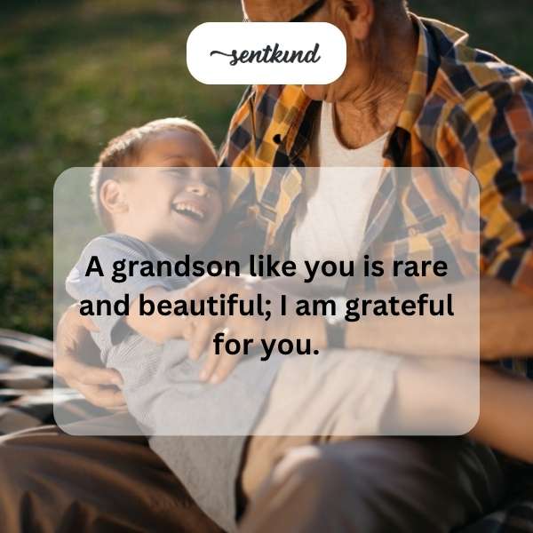 Heartfelt greetings to a cherished grandson on his special day.