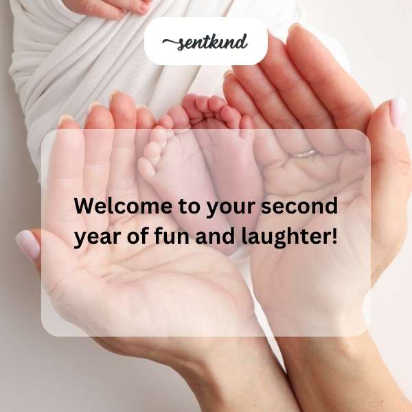 Heartfelt greetings for a joyful second year to my beloved goddaughter.