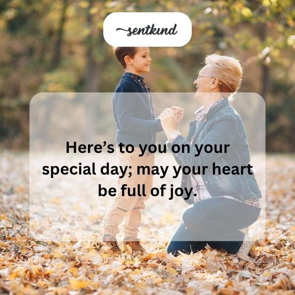 Warm greetings for a grandson's special day.