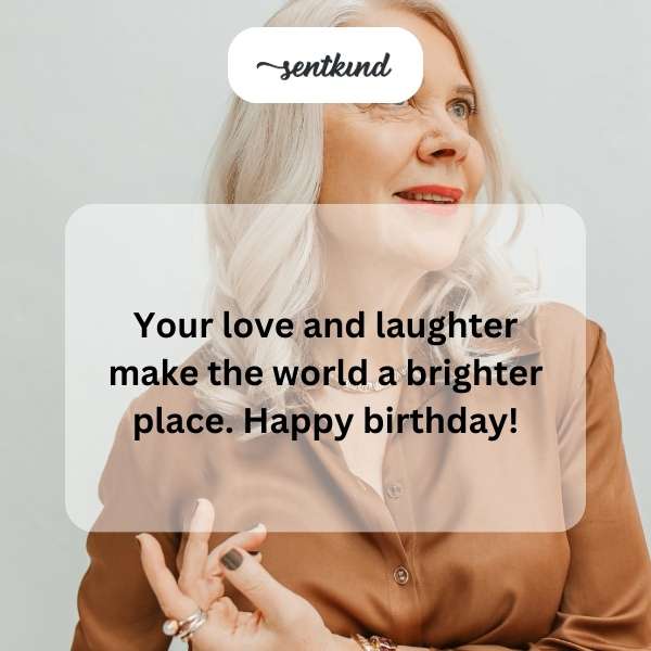 Wishing a wonderful birthday to a grandmother whose joy lights up the world.