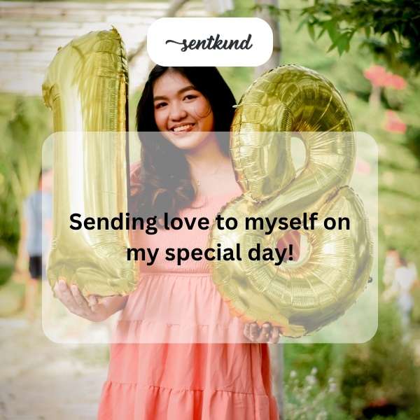 Celebrating my special day with love and happiness.