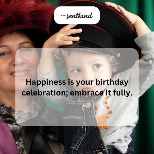 Joyful greetings to my grandson on his special day.