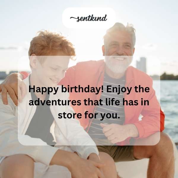 Celebratory message for grandson's special day.