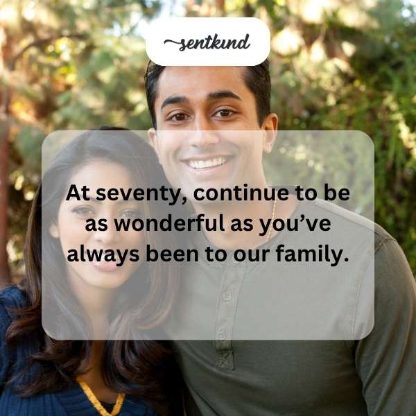 Celebrating seven decades of life with heartfelt wishes to a cherished sibling.