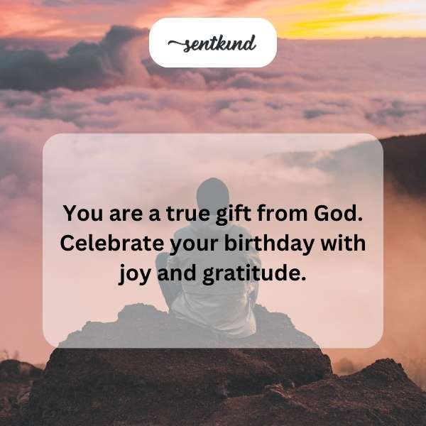 Expressions of joy and thanks on a man's special day.