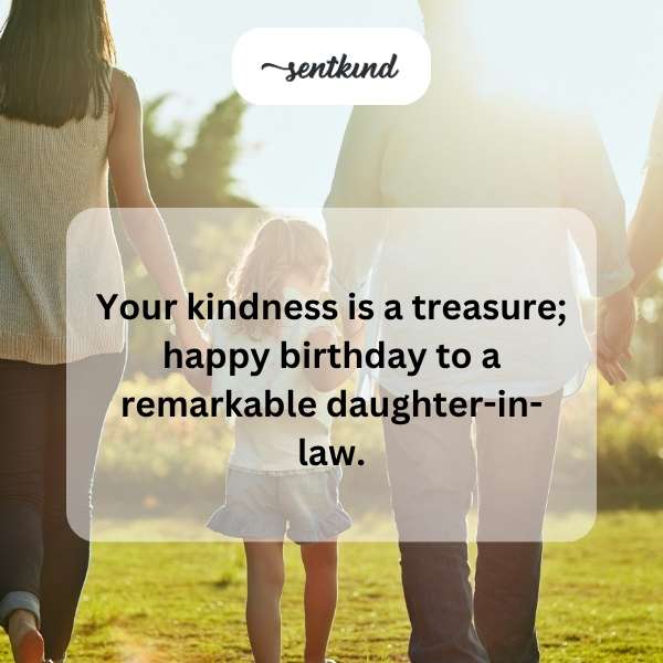 Celebratory greetings for a special daughter-in-law's birthday.