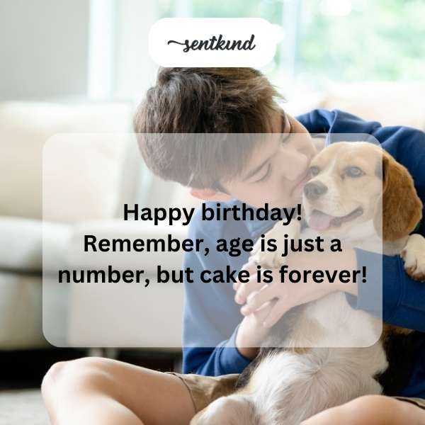 Celebratory greetings for a gentleman's special day.