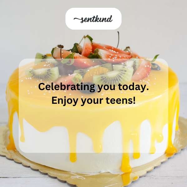 Celebrating the milestone of turning thirteen with heartfelt congratulations.