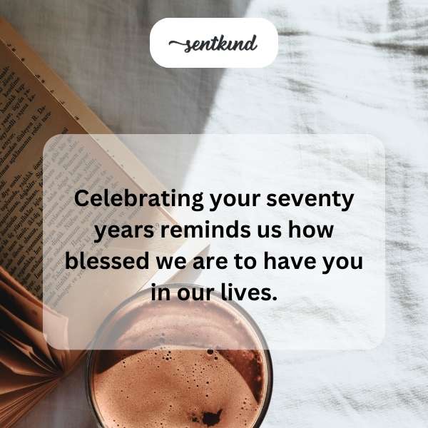 Celebrating a remarkable journey of 70 years filled with love and wisdom.