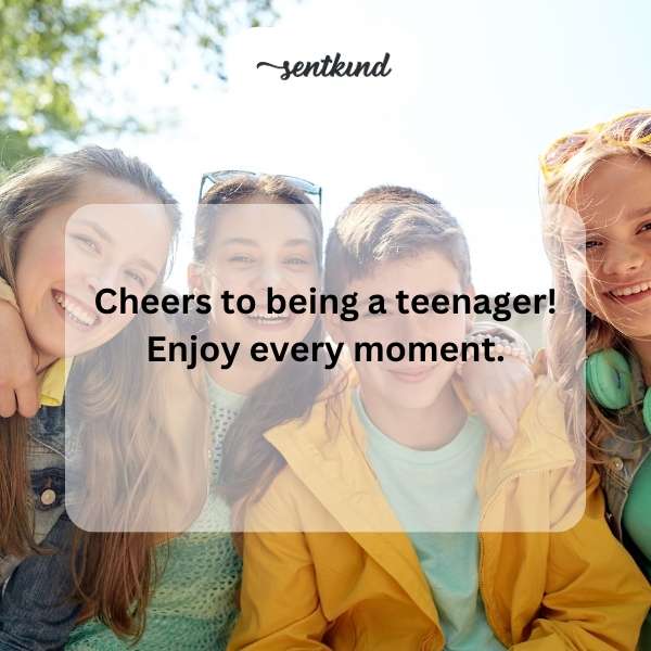 Celebrating the start of your teenage journey with joyful wishes.