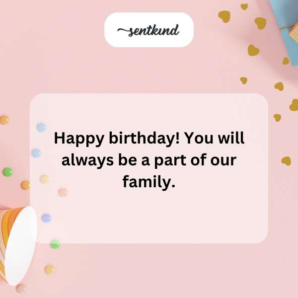 Celebratory message for a beloved son-in-law on his special day.