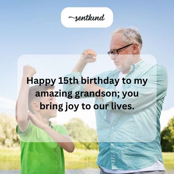 Heartfelt greetings for your fifteenth year of life.