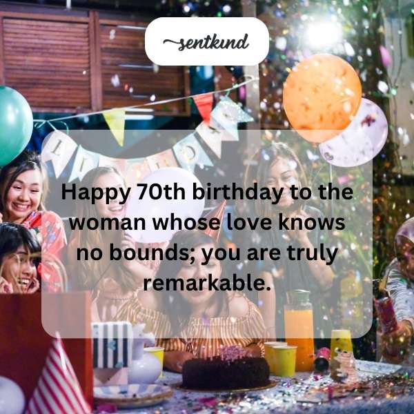 Warm wishes for a joyful celebration on your 70th milestone.