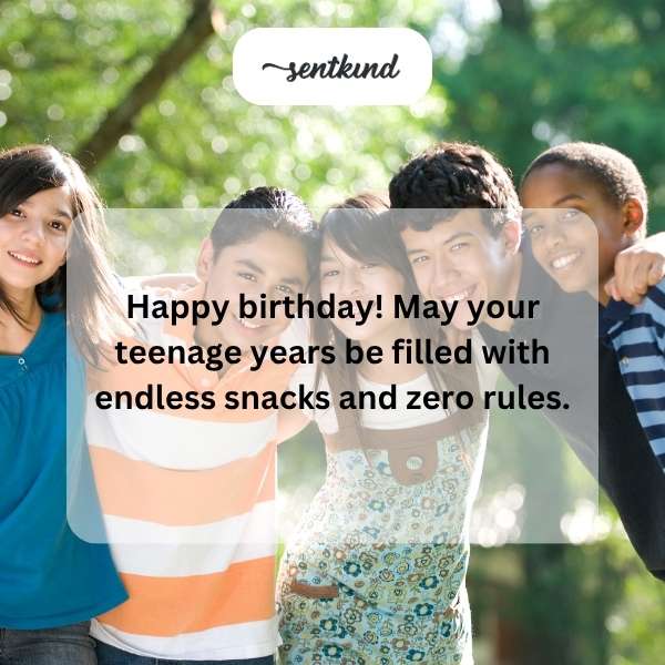 Joyful greetings for turning thirteen!