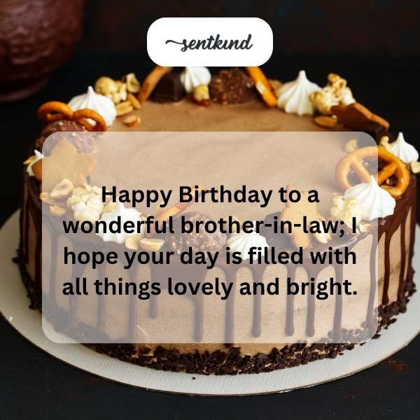 Celebratory message for a brother-in-law's special day.