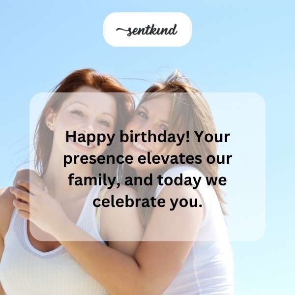 Celebrating the special day of a beloved sister-in-law with heartfelt joy.
