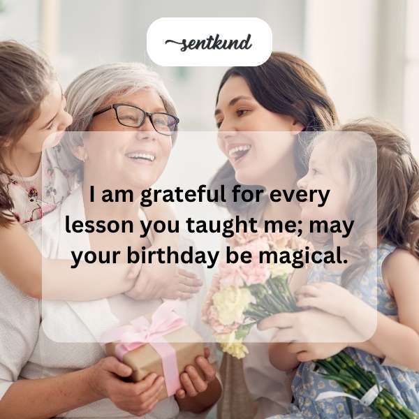 A warm birthday wish celebrating a mother's inspiring strength and compassion.