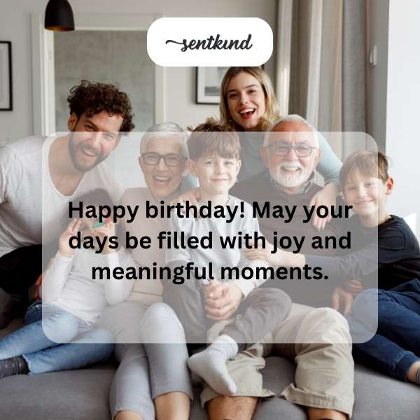 Joyful birthday greetings for a gentleman.