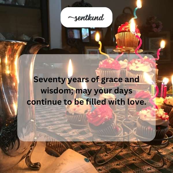 Celebrating your milestone 70 years of spreading positivity and joy.