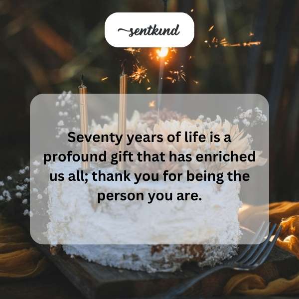 Celebrating seventy years of illuminating joy and love.