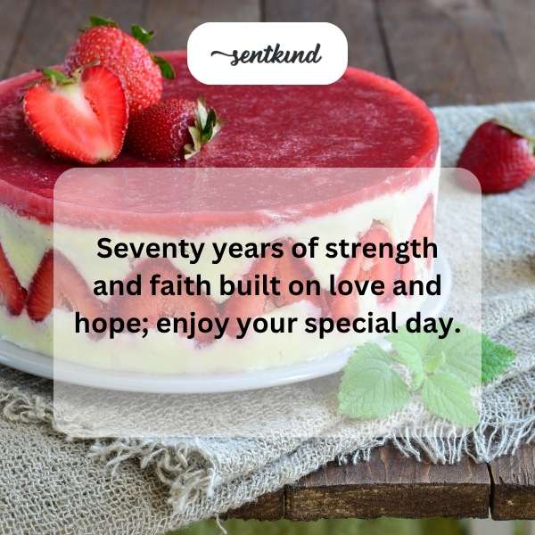 Celebrating seven decades of life's journey and blessings.