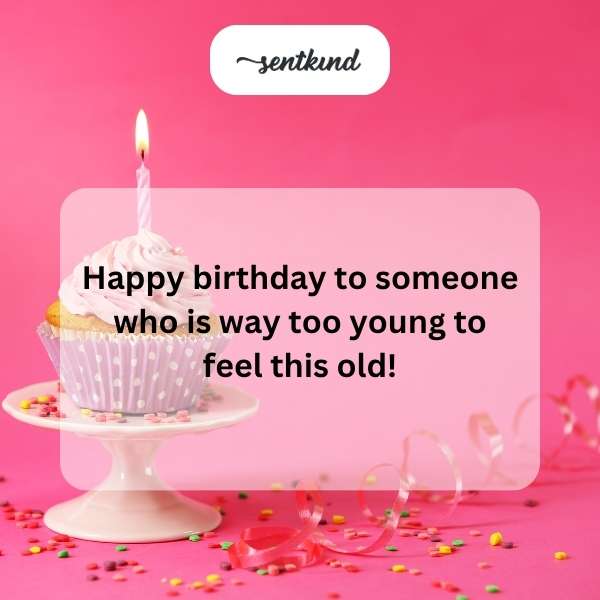 A humorous birthday message for a son-in-law feeling prematurely wise.
