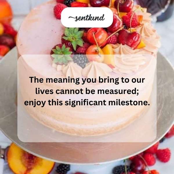 Warm congratulations on reaching seventy years filled with love and joy.