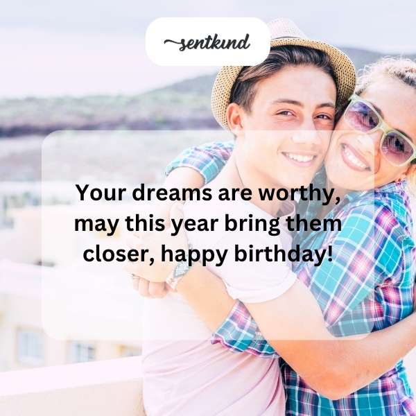 Warm greetings on your special day, may joy fill your heart and dreams come true.