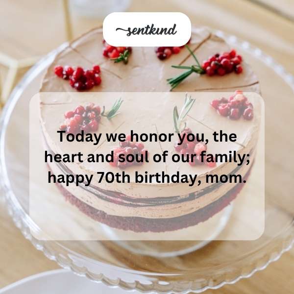 Wishing you joy and elegance on your 70-year milestone.